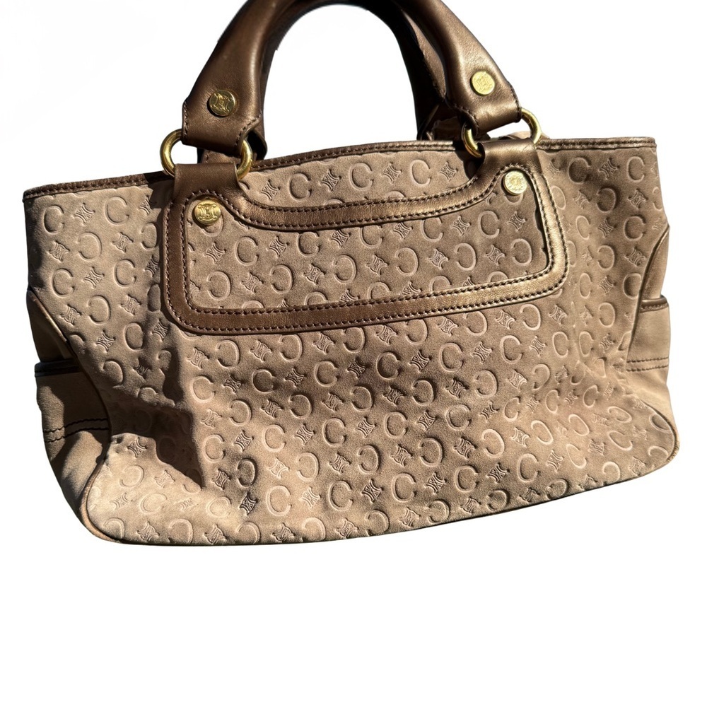 Celine Tan Suede and Leather Boogie Bag - Picture 10 of 10